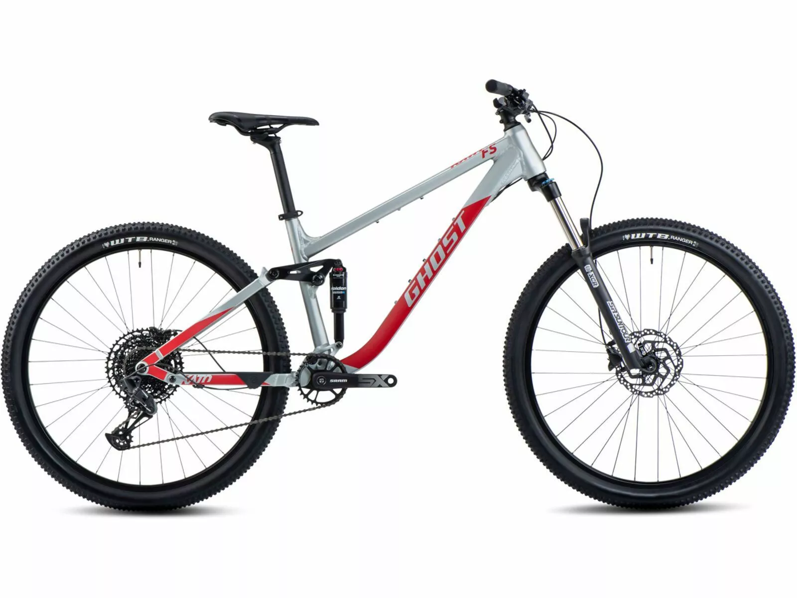 Ghost Kato FS 27.5, Light Grey Pearl/riot Red 3 Ghost Kato FS 27.5, Light Grey Pearl/riot Red